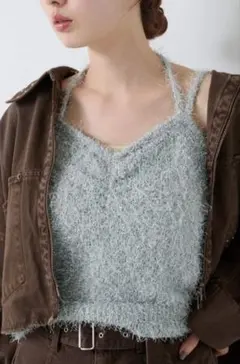 新品【Kastane】シャギーニットキャミ