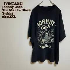 【ヴィンテージ】Johnny Cash プリントTシャツ ブラック 2XL