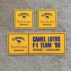 Camel Lotus Team Lotus ステッカー 3枚セット中嶋悟 ピケ