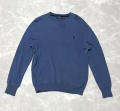 POLO RALPH LAUREN コットンニット XS 長袖 セーター ブルー