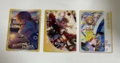 学園アイドルマスター　藤田ことね　ガム　クリアカード　3枚セット