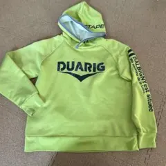 DUARIG 蛍光グリーン フード付きパーカー