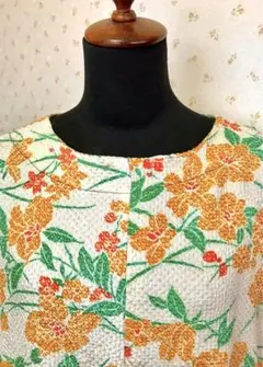 チュニック　ワンピース　着物リメイク