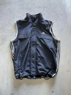 【90s adidas】リバーシブル フリースベスト 3ライン