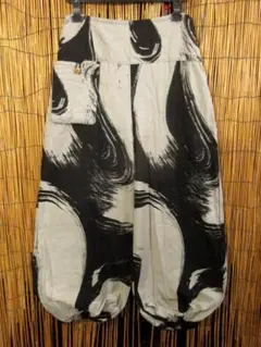 【SALE】②新品*コットン素材*ポケット付き*和風プリント*アラジンパンツ