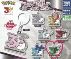 ポケモン30周年　メタルチャームマスコット　めじるしアクセサリー　レックウザ