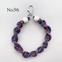 ハンドストラップ　スマホストラップ　パラコード　ネイビー　ハンドメイド　ギフト