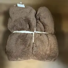 ブラウン ポリエステルボア生地 140cm x 1m