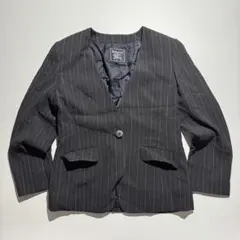 Burberry ノーカラー テーラード ストライプ フォーマル ジャケットのサムネイル