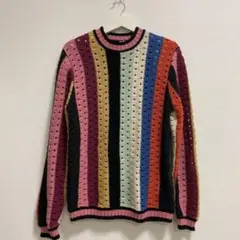 GU×KIM JONES マルチカラー 透かし編みニット 即完売 レア
