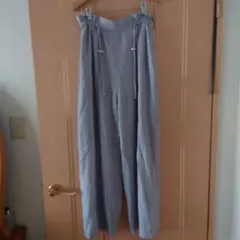 未使用タグ付き ：ビームス　BEAMS 　ワイドパンツ　ストライプ