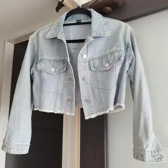SHEIN クロップドデニムジャケット 11-12Y