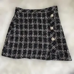 ★在庫処分タイムSALE中★チェック柄ツイード風タイトスカート