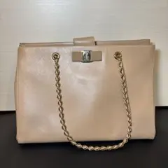 Salvatore Ferragamo(フェラガモ)ベージュ ハンドバッグ