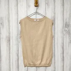 UNIQLO ユニクロ (S)　UVカット ワイドリブ ノースリーブセーター