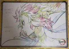 美品鬼滅の刃 煉獄杏寿郎 ufotableダイニング B2原画ポスター 無限列車