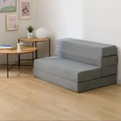 緊急1000円尼崎市　今日11/16手渡し限定 折りたたみ式グレーソファベッド