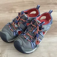 Teva キッズ サンダル グレー×オレンジ　22センチ　マナティ