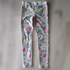 キッズ ラメ入り 花柄レギンス（120㌢）