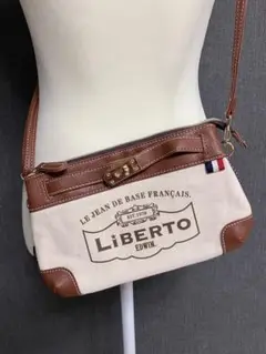 Liberto Edwin キャンバス×レザー ショルダーバッグ