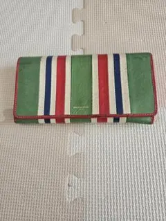 BALENCIAGA ストライプレザー長財布