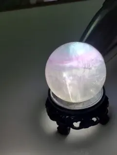 薄いイエローとパープル❣️33mmフローライト　ミニスフィア