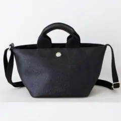 美品】TOPKAPI スコッチグレインショルダーバッグ バイカラー ブラック