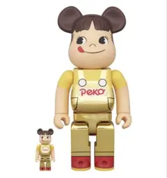 BE@RBRICK ペコちゃん（オーバーオール）赤 400％ - メルカリ