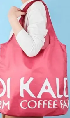 KALDI ロゴ入り エコバッグ ピンク