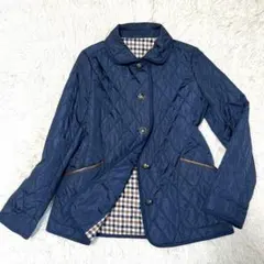 美品　アクアスキュータム　キルティングジャケット　クラブチェック　銀ボタン　M