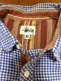 stussy チェック柄　半袖シャツ　サイズXLのサムネイル