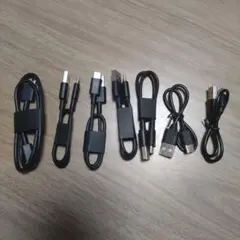 USBケーブルセット 7本 黒