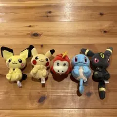 ポケモン　ぬいぐるみセット　ピチュー　ピカチュウ　ホゲータ　ゼニガメ　ブラッキー
