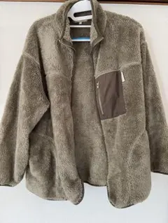 グレー フリースジャケット ジッパーポケット付き
