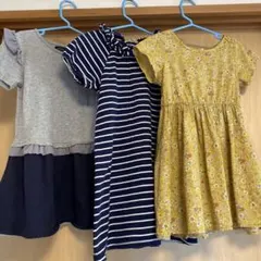 女の子　半袖ワンピース 3点セット (110cm〜)