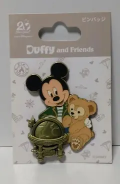 新品ディズニーシー20周年ワンダフル・ヴォヤッジダッフィーとミッキーのピンバッジのサムネイル