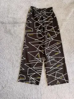 BEAUTY & YOUTH ネオンプリントイージーワイドパンツ　幾何学模様 S