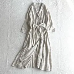 未使用タグ付き Gauze# リネン100 コート 羽織り ロングワンピース