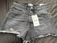 ZARA デニムショートパンツ グレー 36