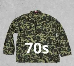 70s ダックハンターカモ ハンティング ジャケット メンズ L 古着 70年代