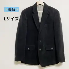 ✨美品✨Lサイズ　ダークグレーコーデュロイテーラードジャケット　上品　フォーマル