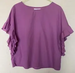 サマンサモスモス　フレアスリーブブラウス　Samansa Mos2 blue