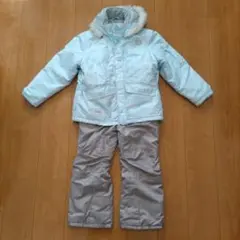 スキーウェア140cm　 水色 ジャケットとグレーパンツセット