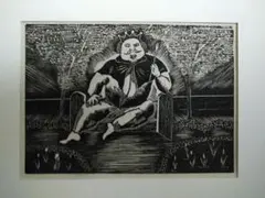 ラスト1点Hh藤田嗣治のオリジナル木版画　ROI PAUSOLE　1925年初版 ラスト1点Hh藤田嗣治のオリジナル木版画 ROI PAUSOLE 1925年初版
