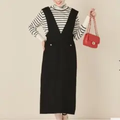 ヒューマンウーマン TRダブルクロス ジャンパースカートワンピース 
