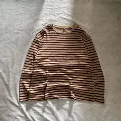 00s old uniqlo striped l/s cut sew