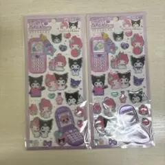 2枚セット　平成ハッピーフォン　ステッカーズ　マイメロディー　クロミちゃん