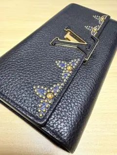 Louis Vuitton 長財布 黒 スタッズ　ポルトフォイユ　カプシーヌ