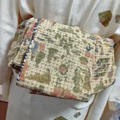 大人の兵児帯ハンドメイド澪No4972着物リメイク正絹 幾何学模様 華やかのサムネイル
