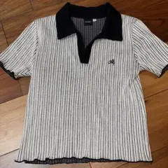 MOUSSY ストライプ 半袖ポロシャツのサムネイル